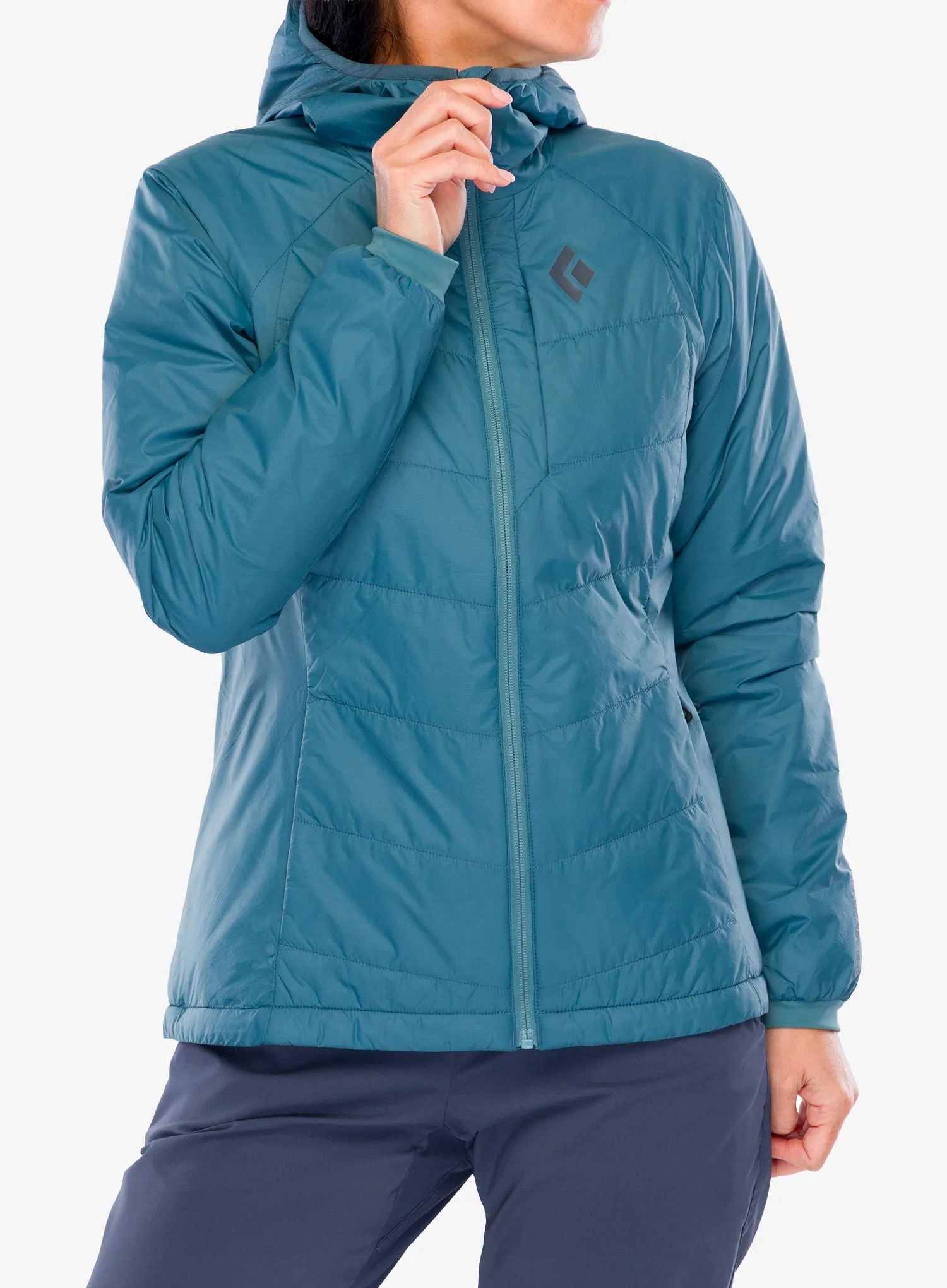 Dámská zateplená bunda Black Diamond Solution Hoody creek blue/blue Xs