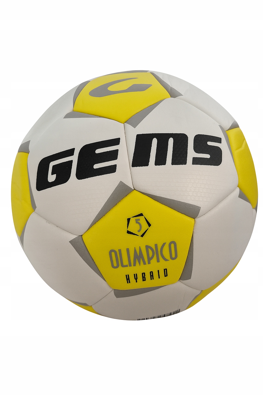 Gems UL01 Olimpico Rekreacyjna piłka do piłki nożnej, unisex, biała/żółta 5