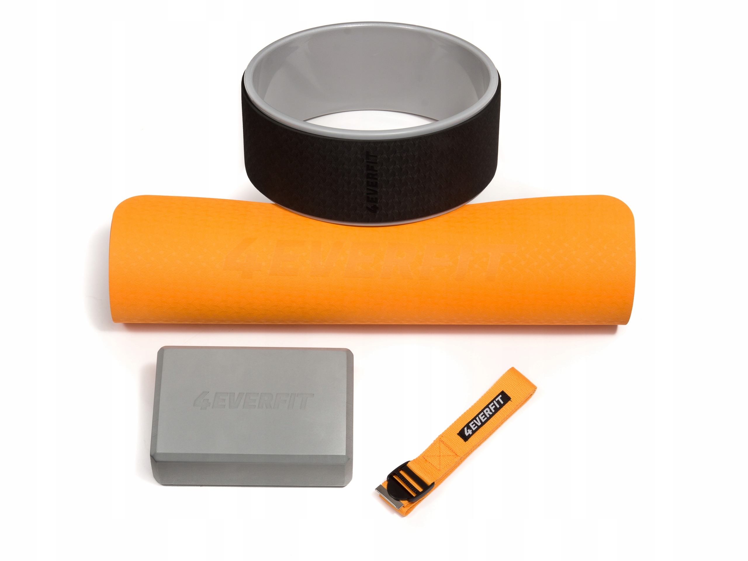 Sada na jógu 4EVERFIT 4v1 podložka kostka pásek na jógu