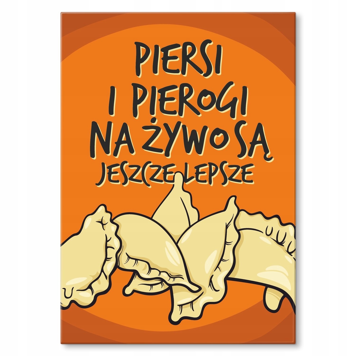 Kovový plakát na prsa a pirohy Dárek 42 x 59 cm