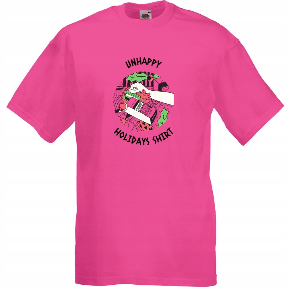 

Koszulka unhappy holiday shirt XL fuksja