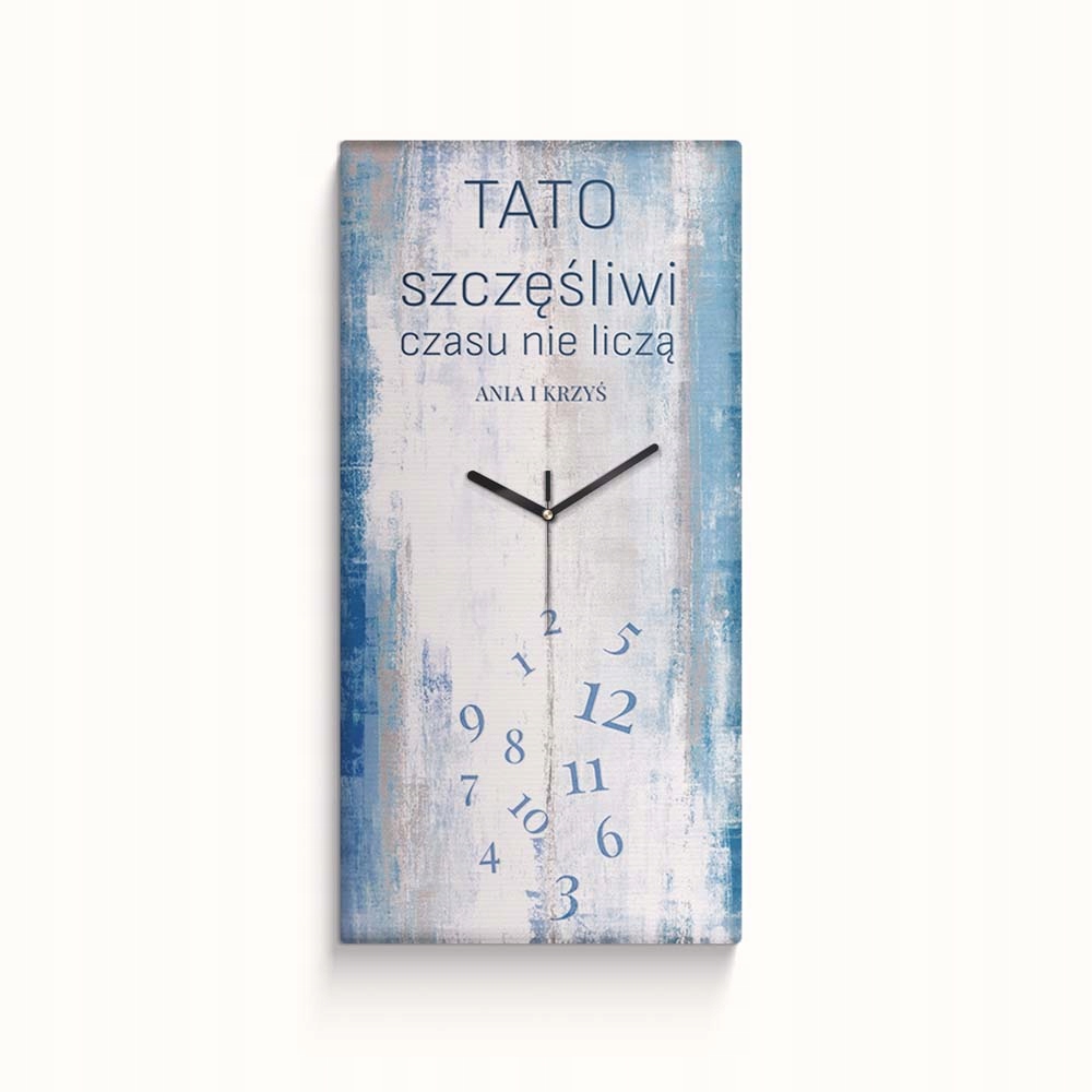 Hodiny na plátně sentencí pro tatínka 30x60 cm Dárek k Dni otců narozenin