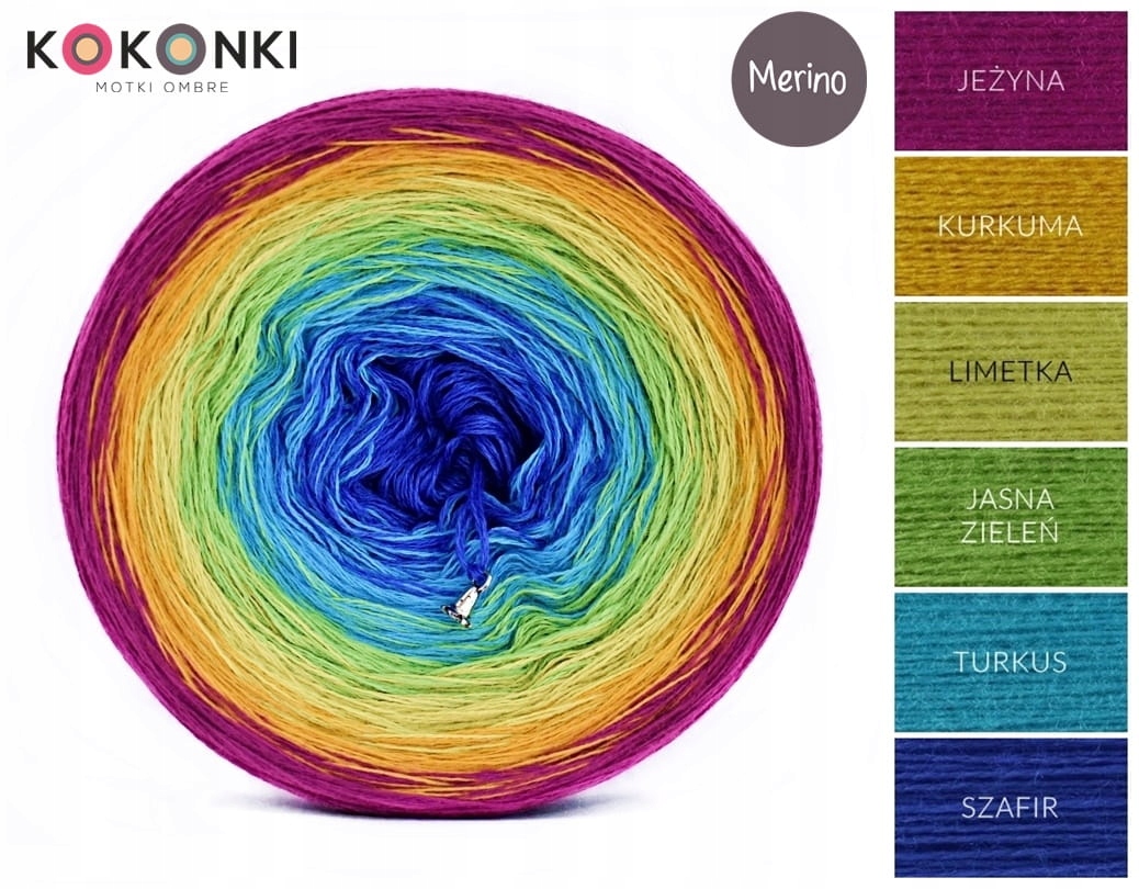 Kokonek Merino 613 4 nitki 1200m 340g Miękki