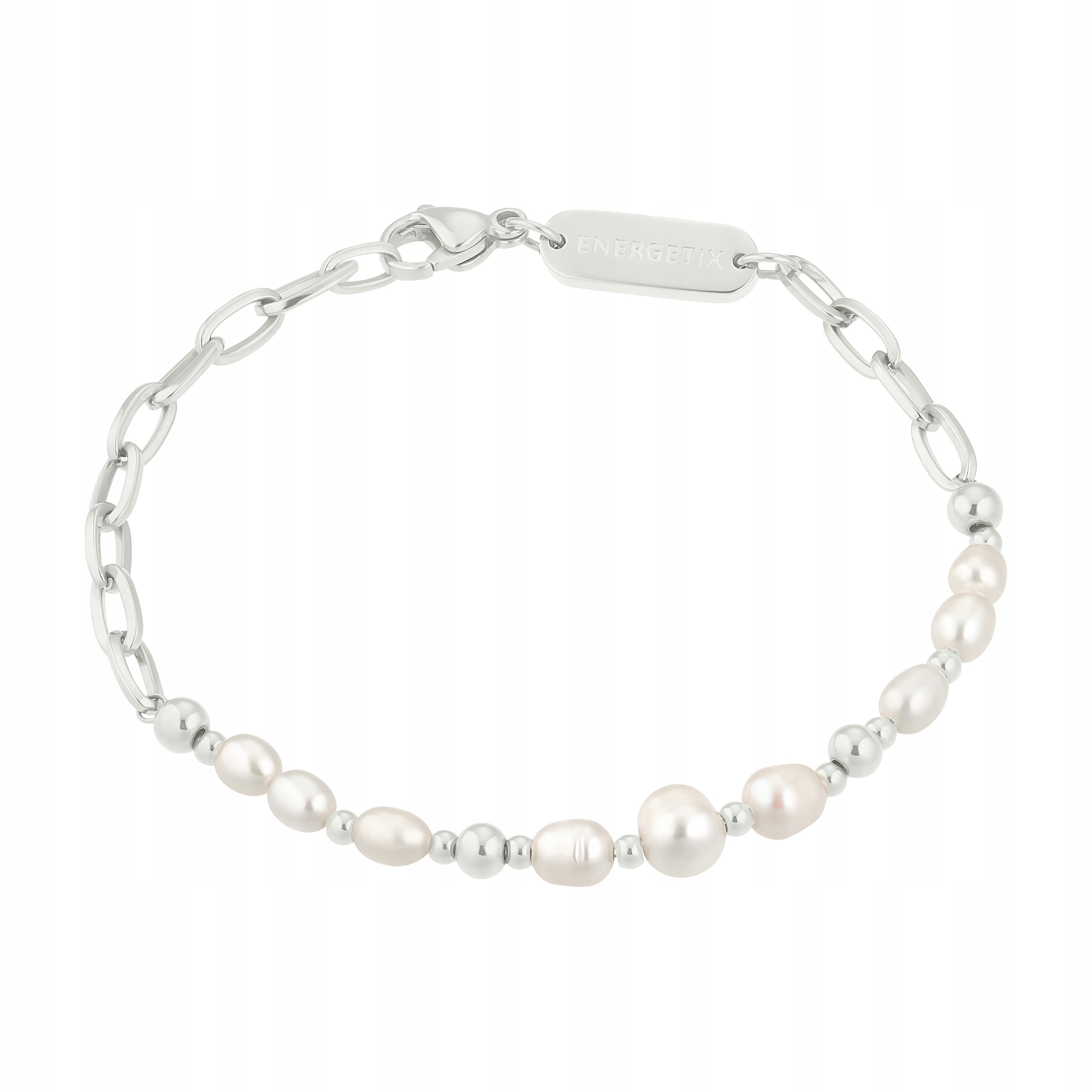 Náramek Perličky Sladkovodní Perla Řetízek Ocel Dámské Korálky