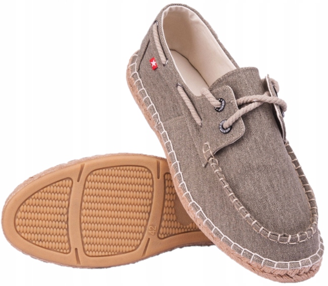 

Big Star FF174545 Beżowe Sznurowane Espadryle