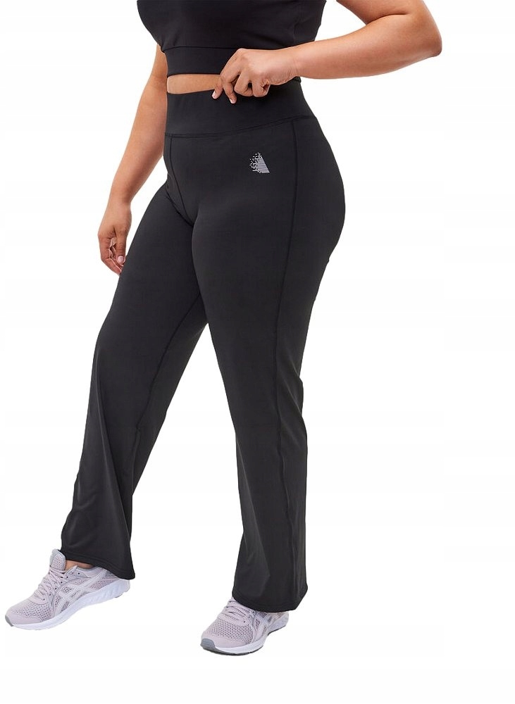 Plus Size Zizzi Pohodlné Černé Jednoduché Kalhoty Lycra 060J 52