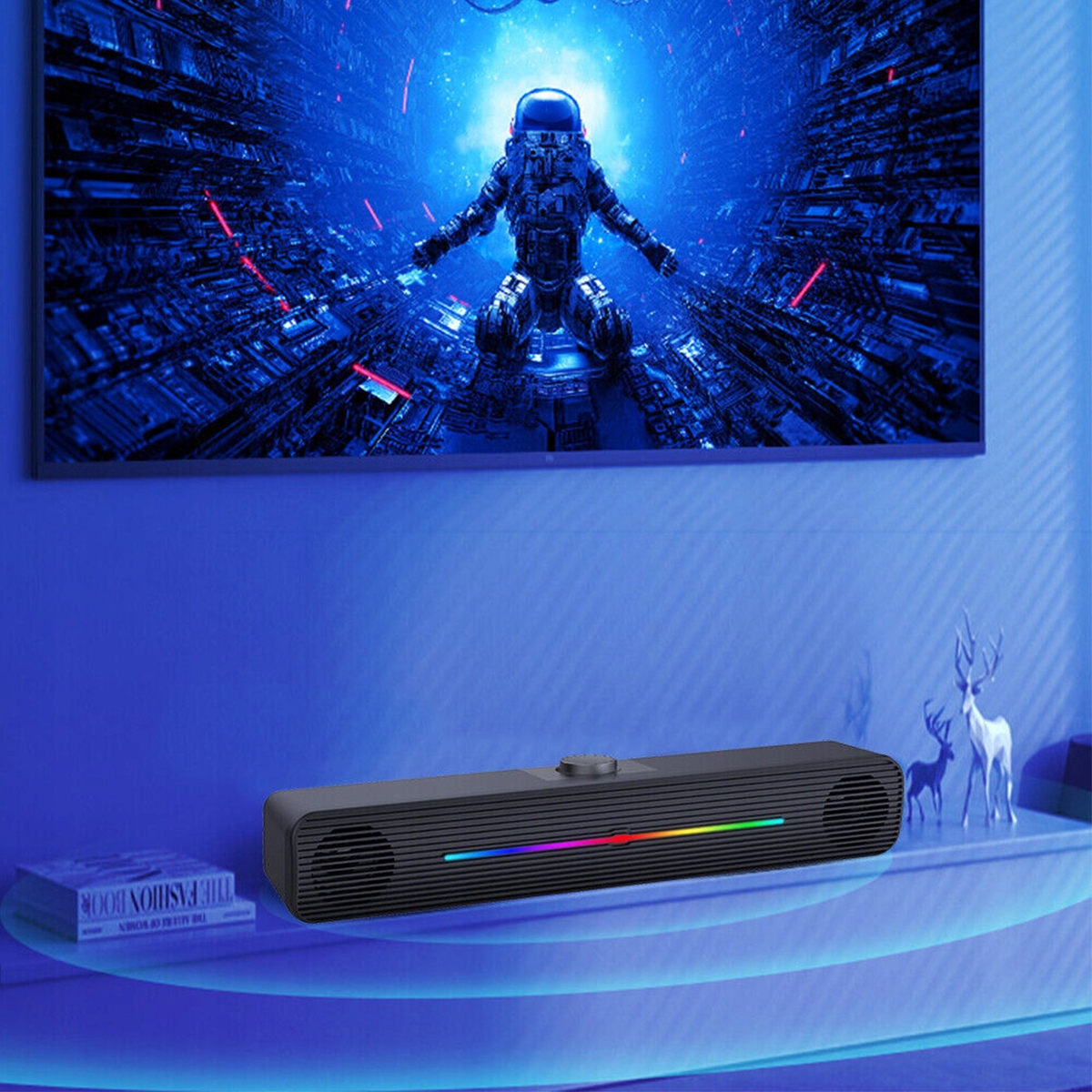 Głośnik Bluetooth Soundbar USB do komputera telewizora System dźwięku 2.0