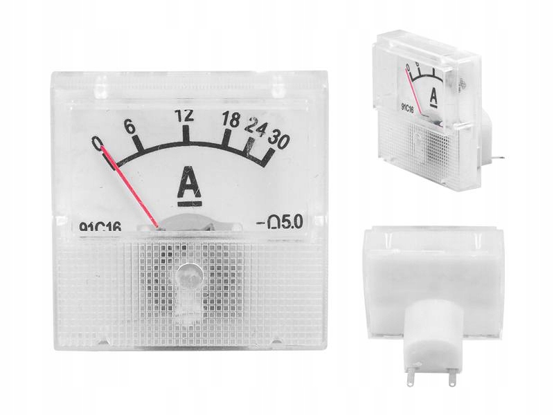 AMPEROMIERZ MIERNIK ANALOGOWY KWADRATOWY 30A