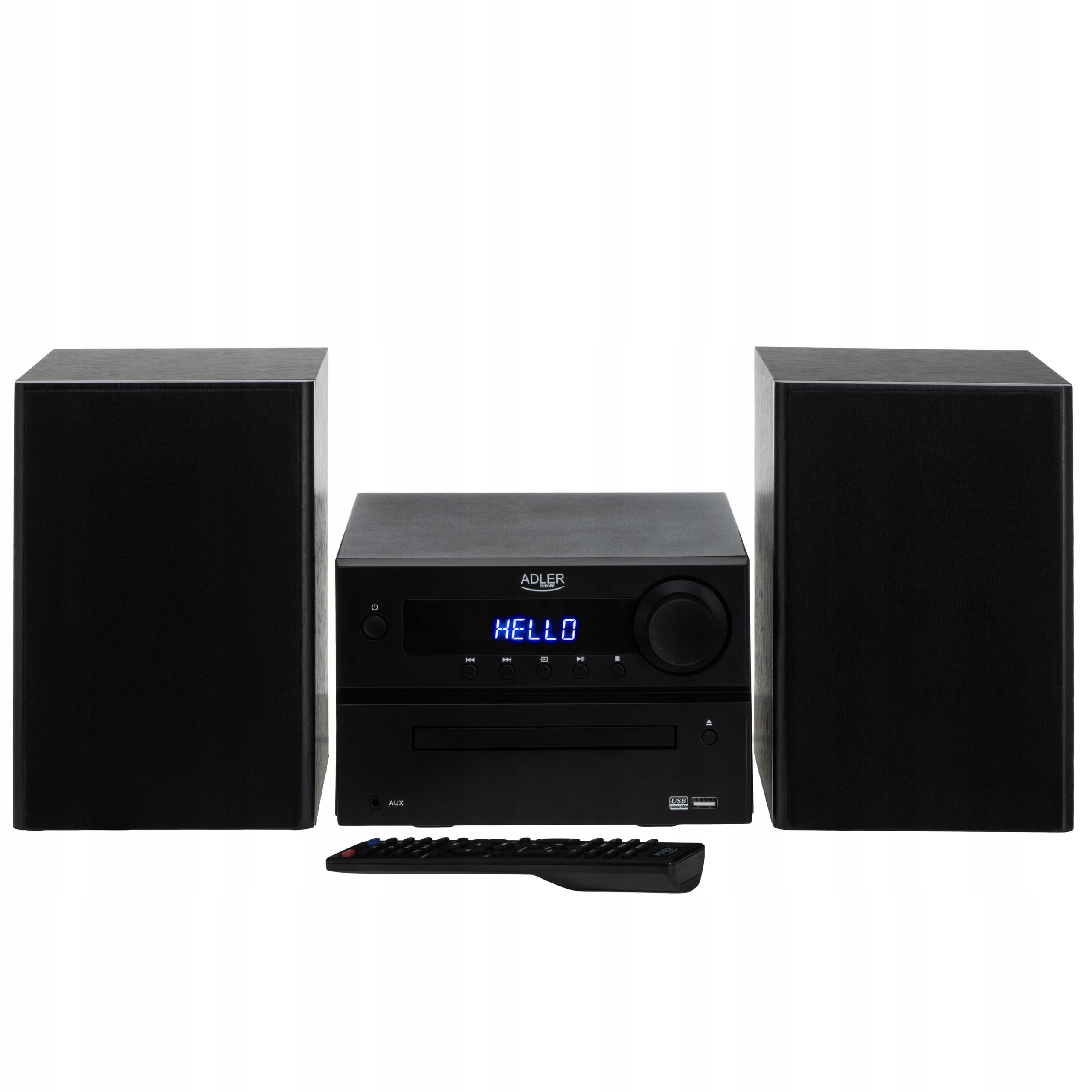 Stereo Hi-fi Věž Dálkové ovládání s Bluetooth CD MP3 Usb Rádio Fm Adler Ad 1917