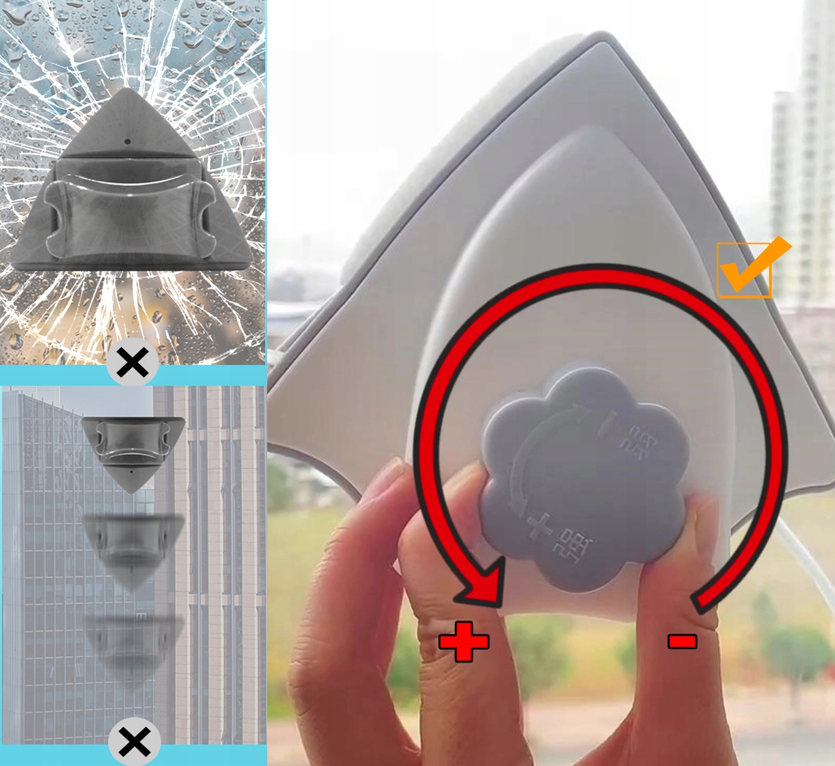 MYJKA MAGNETYCZNA DO MYCIA PODWÓJNYCH OKN Kod producenta 3-26mm Window Washers 3-26