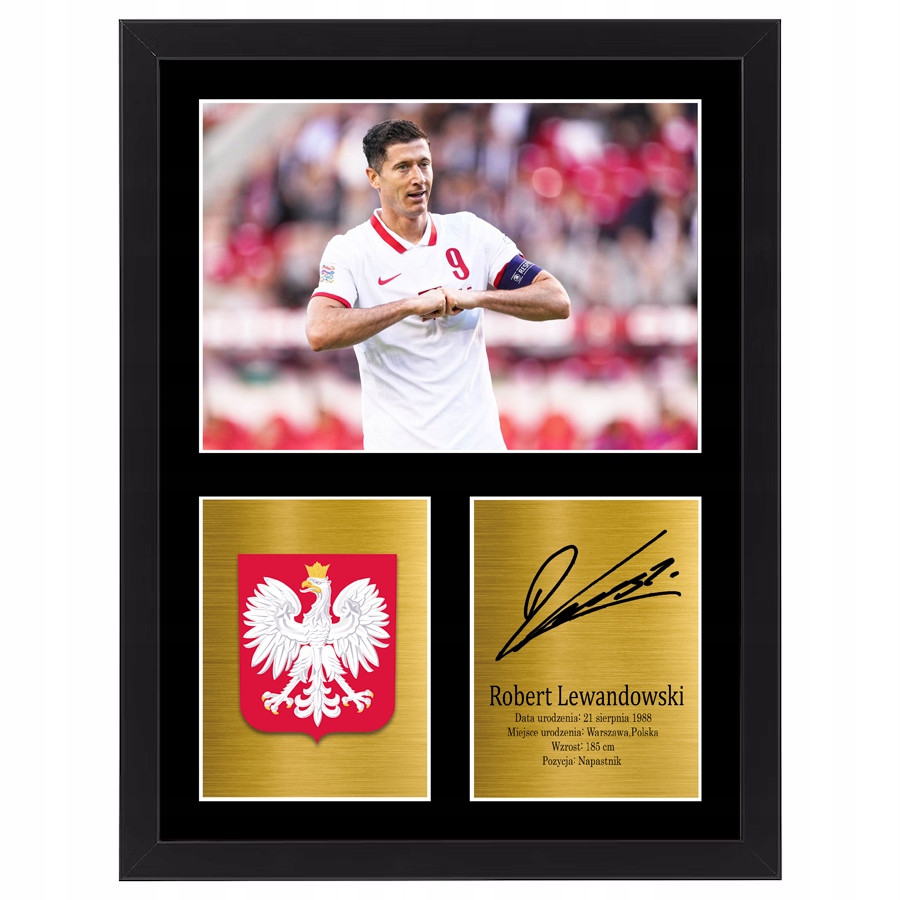 Obraz w ramce Robert Lewandowski Polska dla fana 40x30 cm