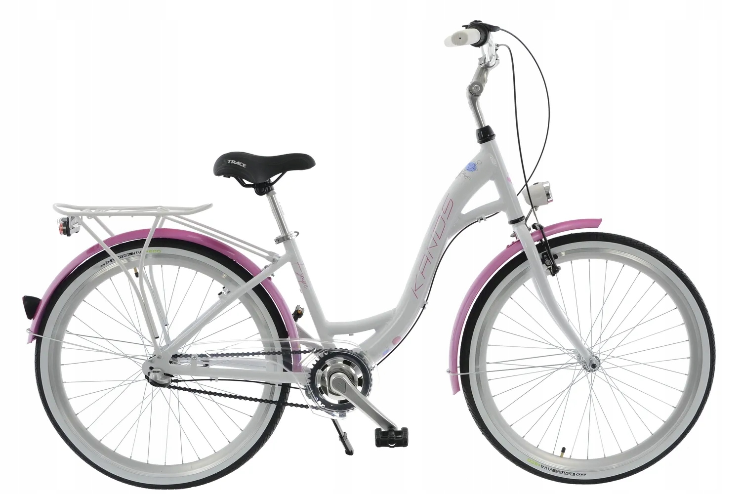 Rower 26' Kands Escape biało-róż Alu 3-bieg R15 2024