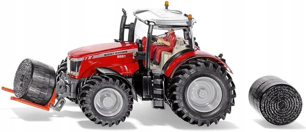 Siku Massey Ferguson 8680 z chwytakiem balotów 1:32 Siku 8614 18 cm