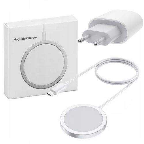 MAGSAFE ŁADOWARKA INDUKCJA DO IPHONE APPLE KOMPLET + wtyczka ładowarka