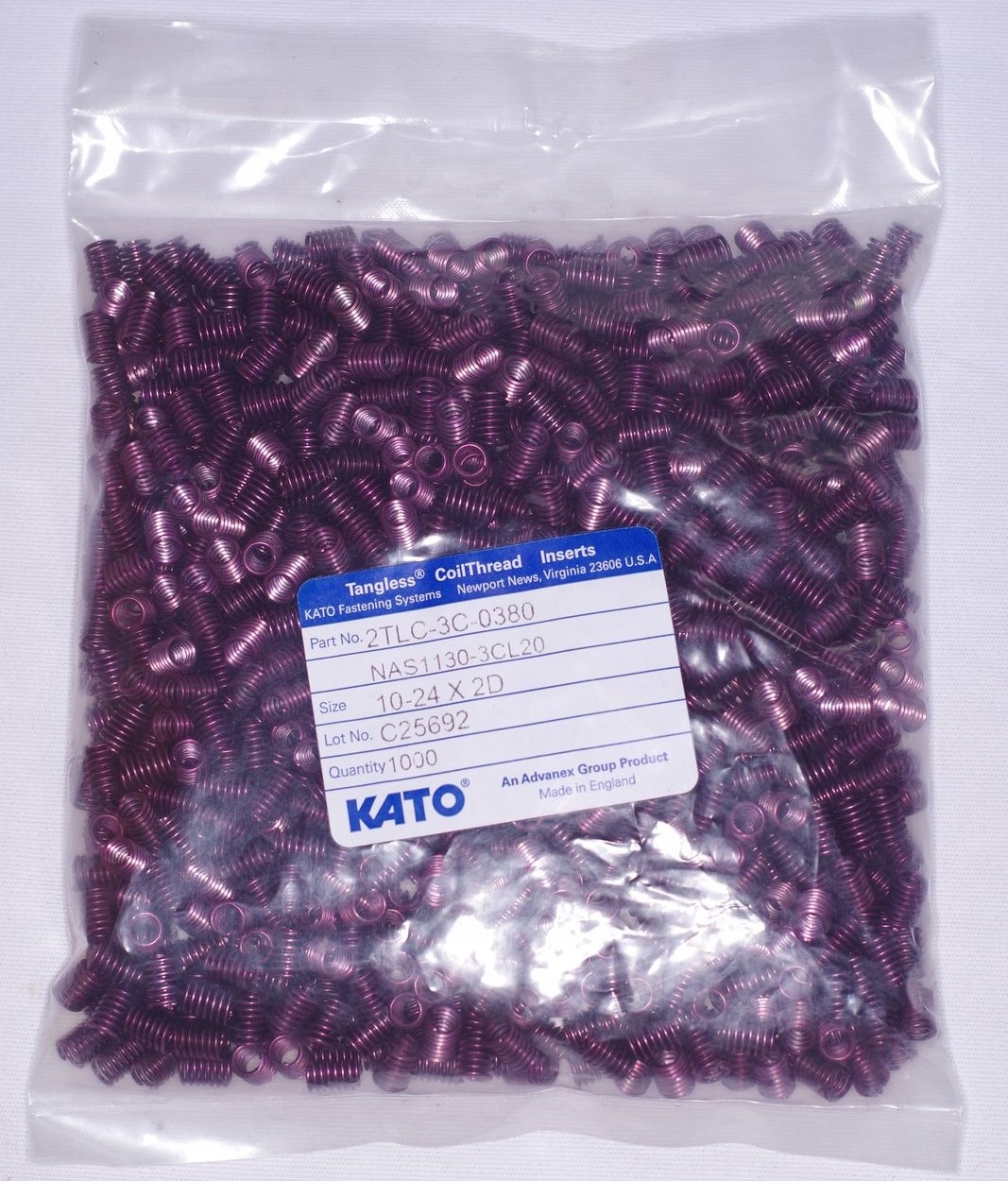 Sprężynki Naprawy Gwintu KATO 10x24 X2D