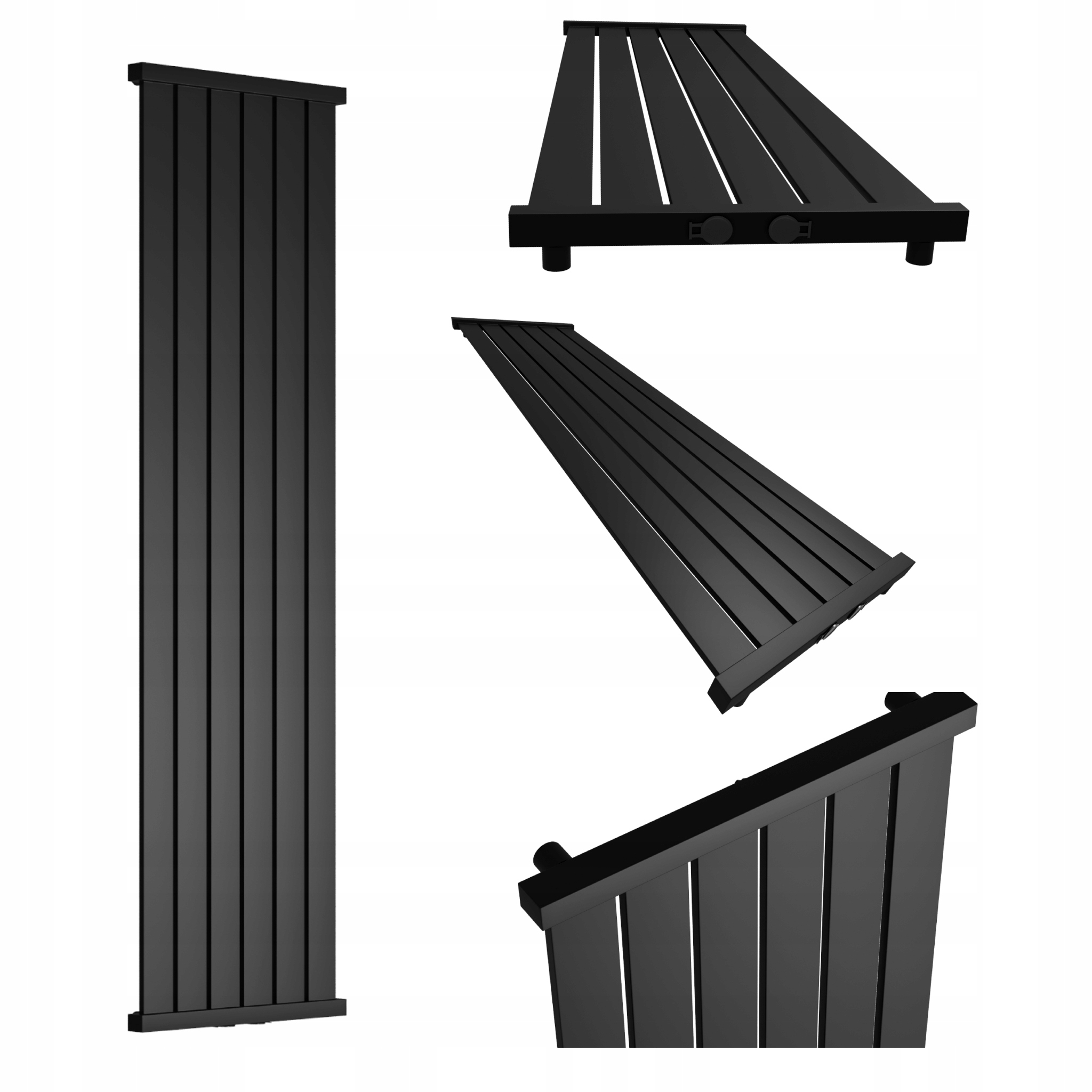 Dekorativní radiátor Lotus 180x61 Černý Mat