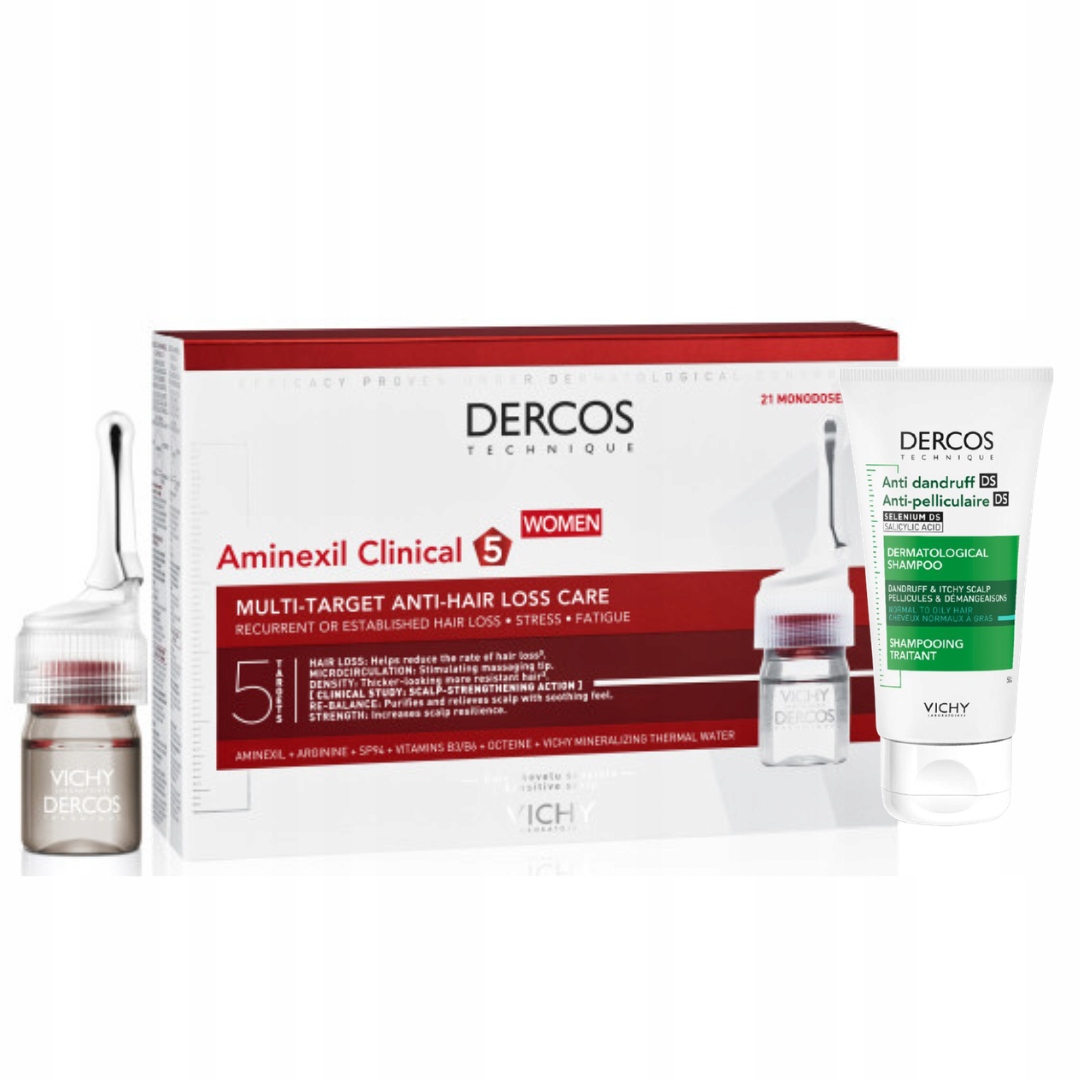 Vichy Dercos Aminexil Clinical kuracja na wypadanie włosów 21x6ml