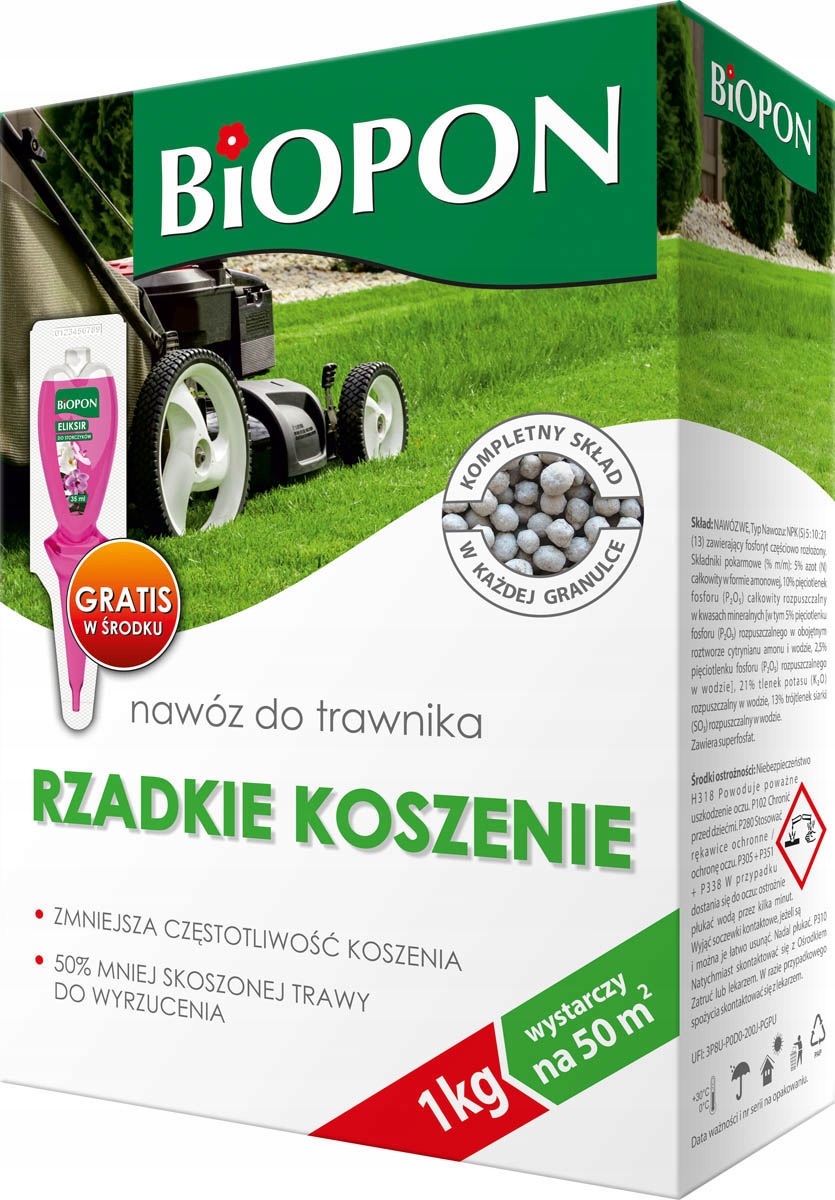 

Nawóz Do Trawnika Rzadkie Koszenie Biopon 1kg