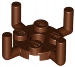 

Lego 2x2 Płytka okrągła z hakami brązowa 98284