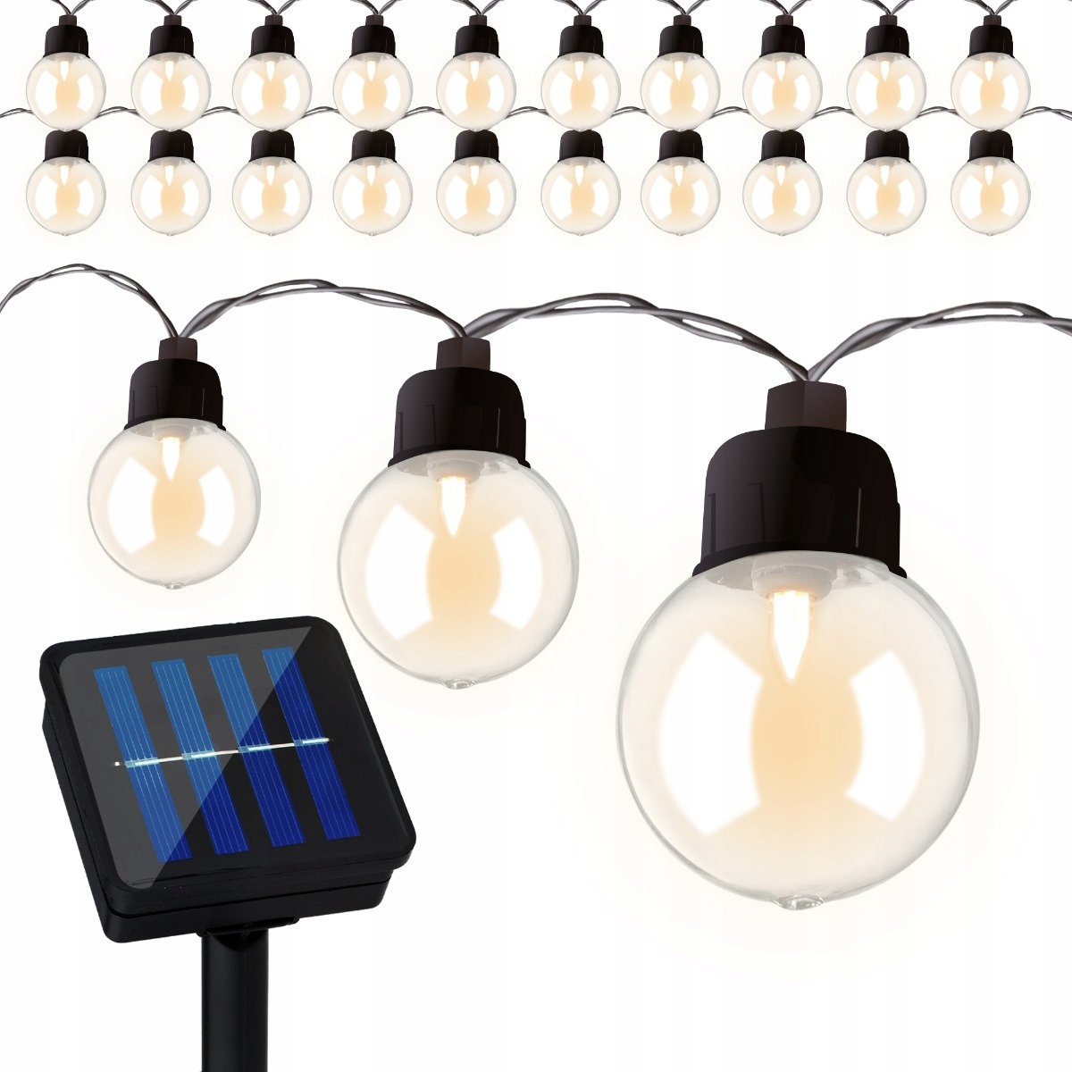 

Girlanda świetlna Lumiled 759 cm solarne czarny