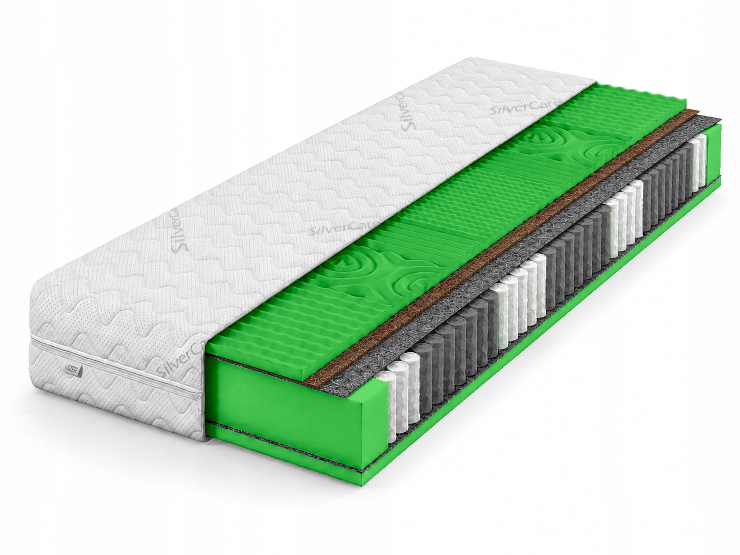 Matrac 120x200 pružinový Multipocket masážny Hr HR44 H4 H5 Kokos tvrdý
