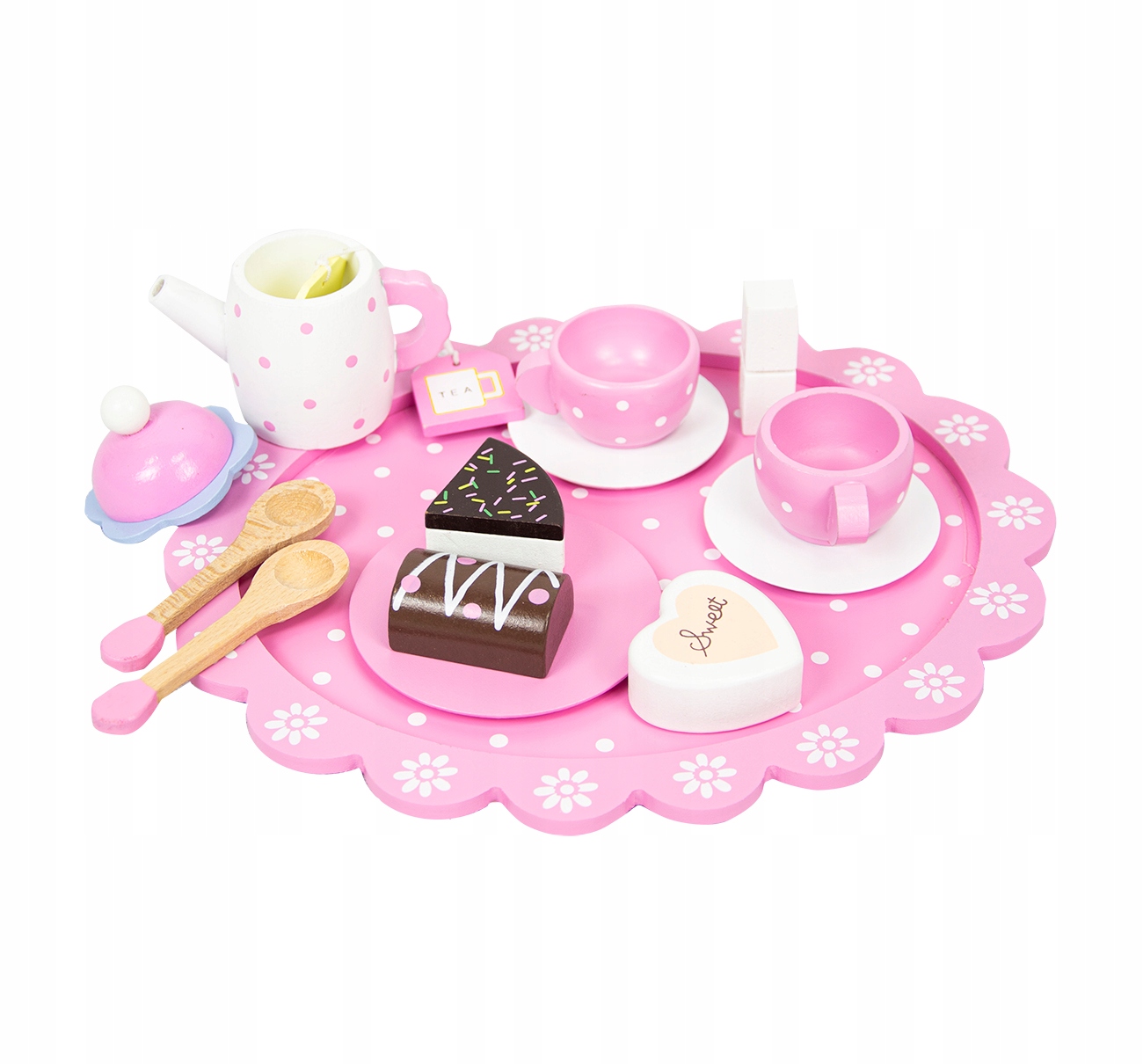 Drewniany Serwis Do Herbaty Dla Dzieci