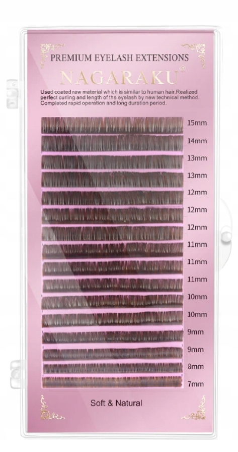 

Nagaraku Rzęsy Premium Brown mix D 0,10 7-15
