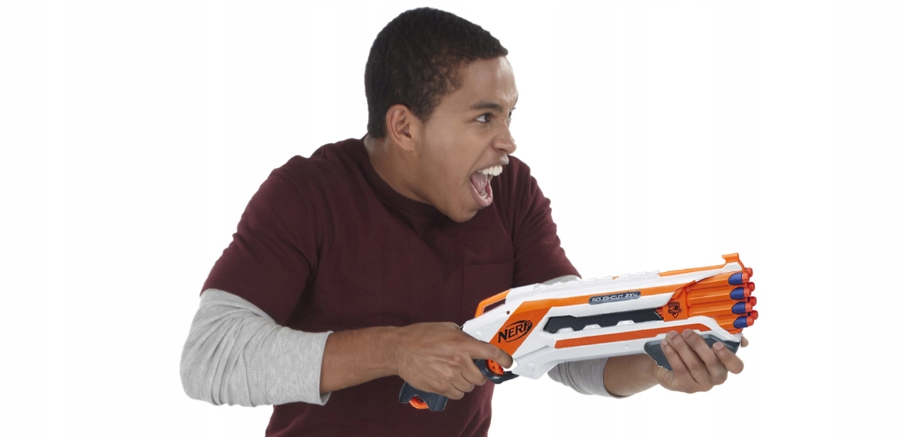 WYRZUTNIA NERF ELITE SHOTGUN ROUGH CUT + DODATKI Materiał pianka plastik