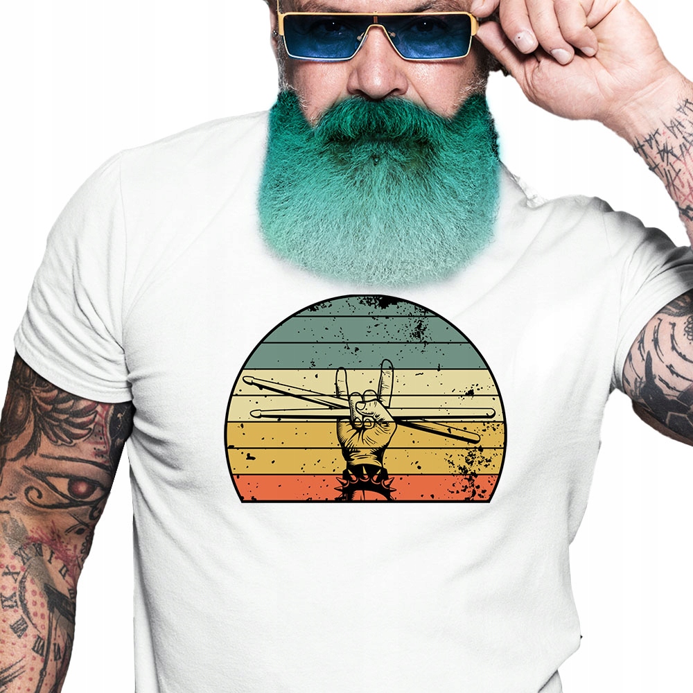 

Vintage Perkusja Mano cornuta tshirt Muzyczna M