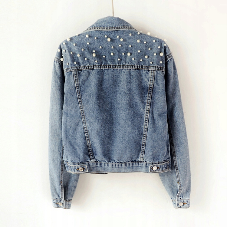 

5XL Kurtka Jeans Dżinsowa Perły Vintage Boho Styl