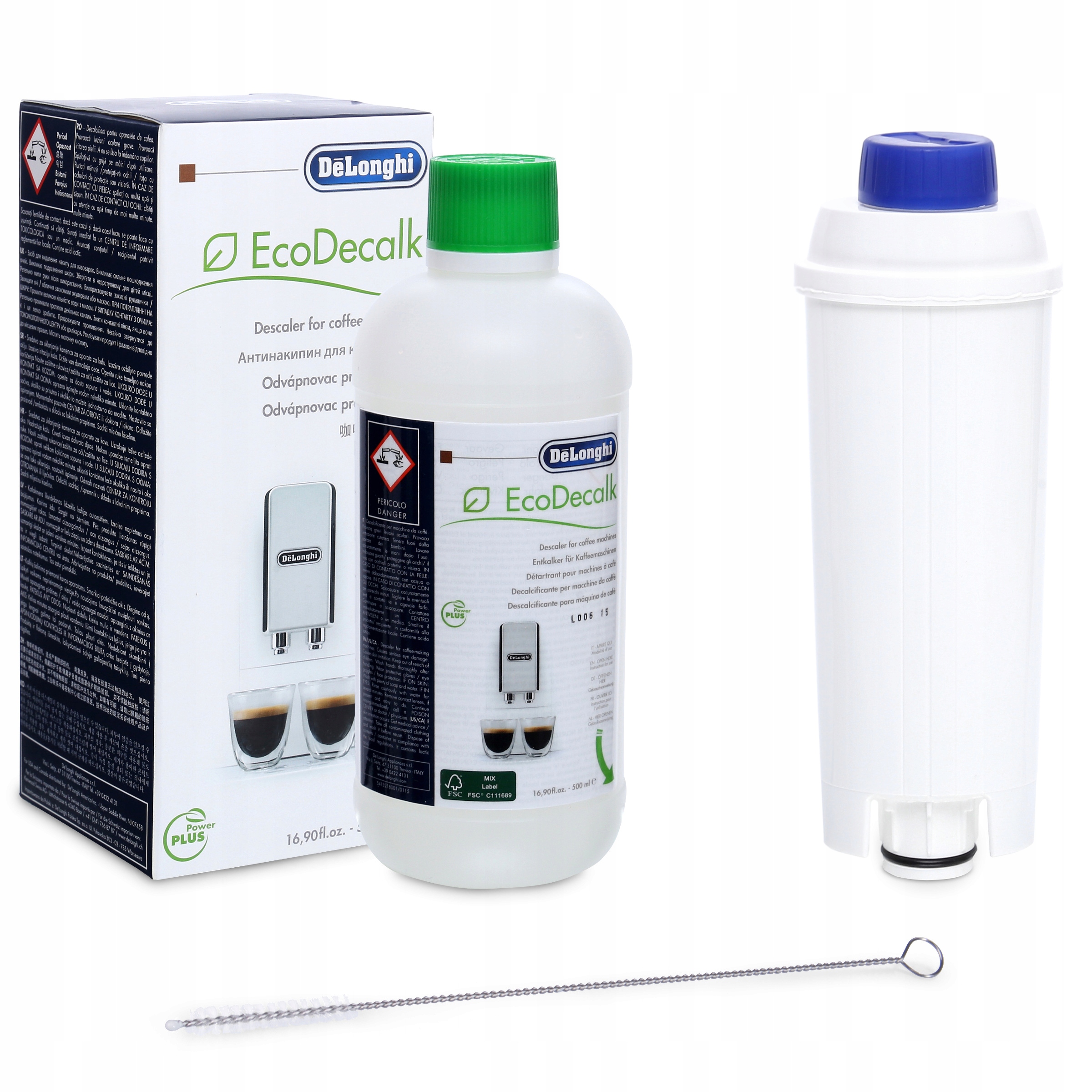 

1x Filtr Wody DeLonghi Odkamieniacz 500ml Zestaw