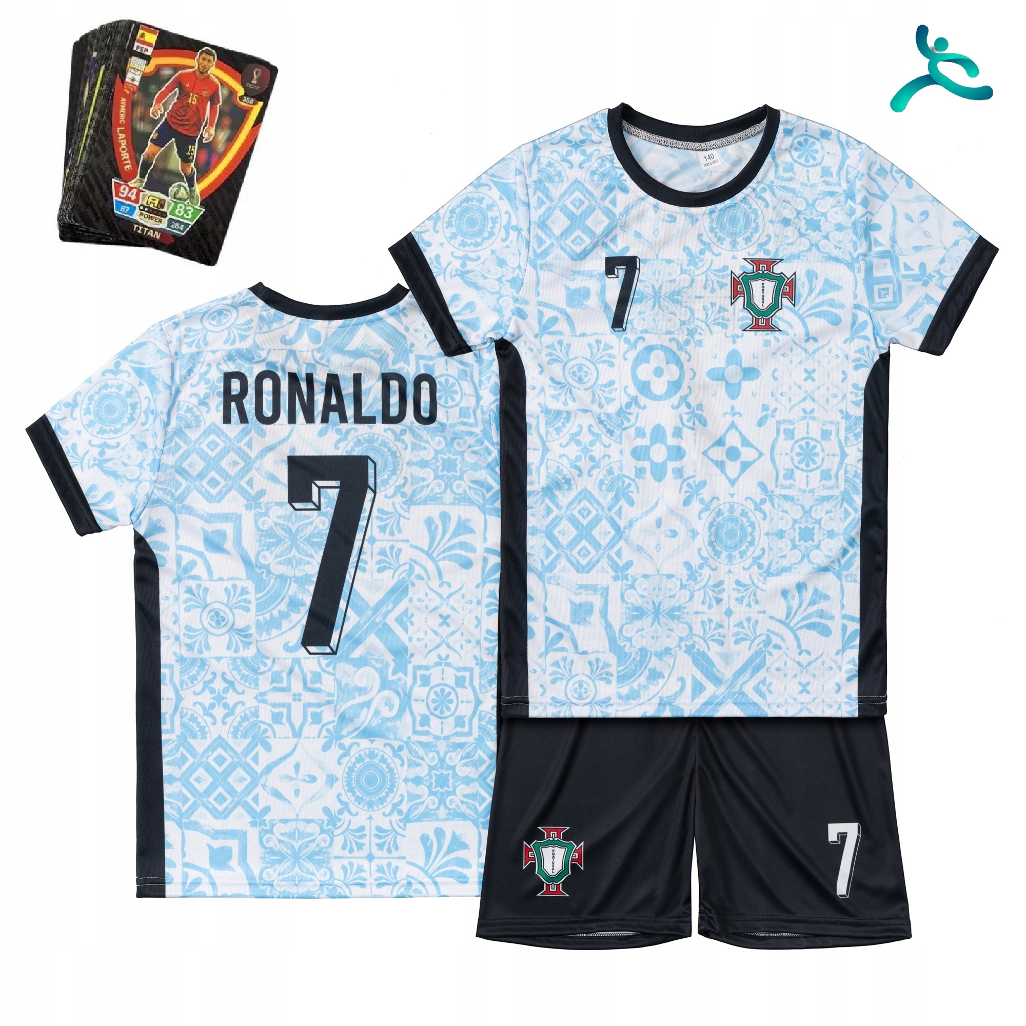 Fotbalové oblečení komplet dárek Ronaldo Portugalsko vel 110