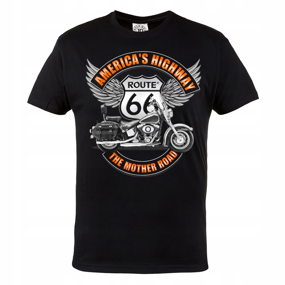 

Męska Koszulka Motocyklowa Harley Chopper Route 66