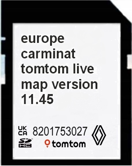 Mapa Renault Carminat Tomtom Live 2025/2026 11.45 25/26 Radarů