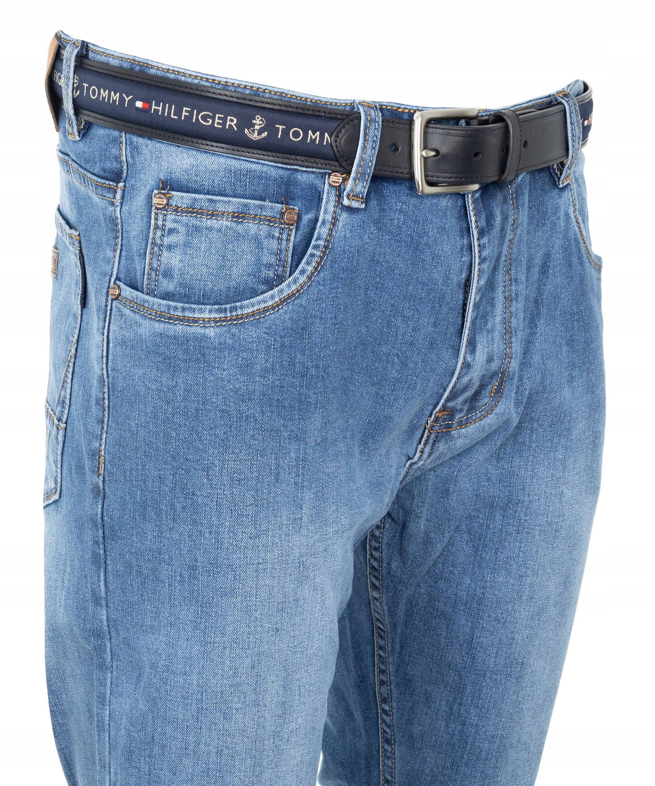 Spodnie męskie jeansy W37 96-100cm niebieski dżins Rozmiar 37