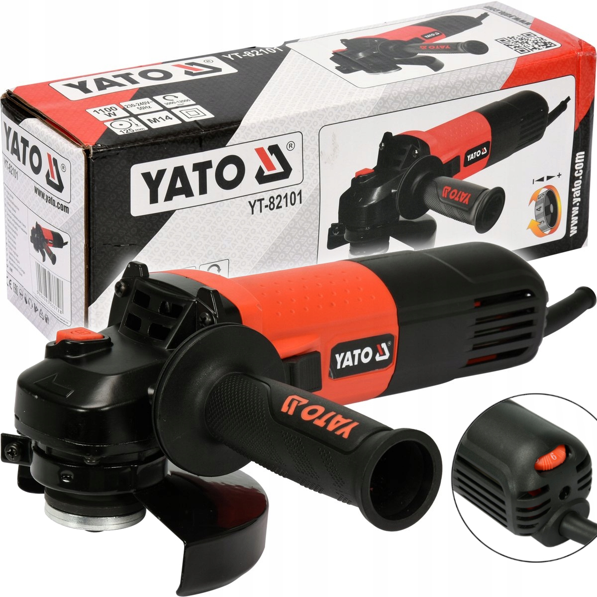 Yato Szlifierka Kątowa Z Regulacją Prędkości Kątówka 125mm 1100W