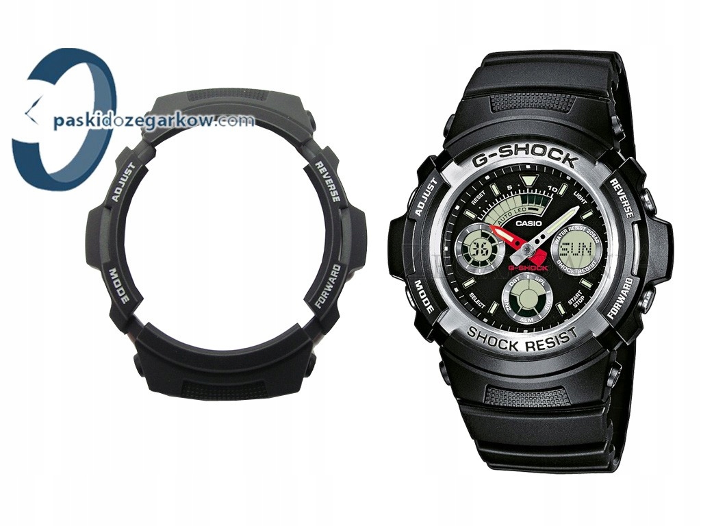 Ободок Casio для модели AW - 590 матовый черный