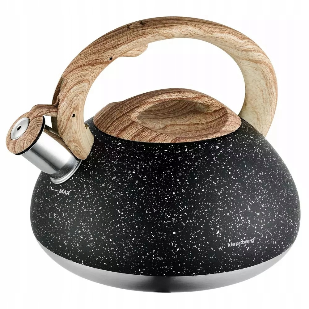 

Czajnik z Gwizdkiem 2,7 L Czarny Marmurek 7282