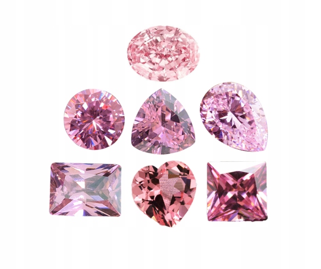 Safír růžový set 7 ks