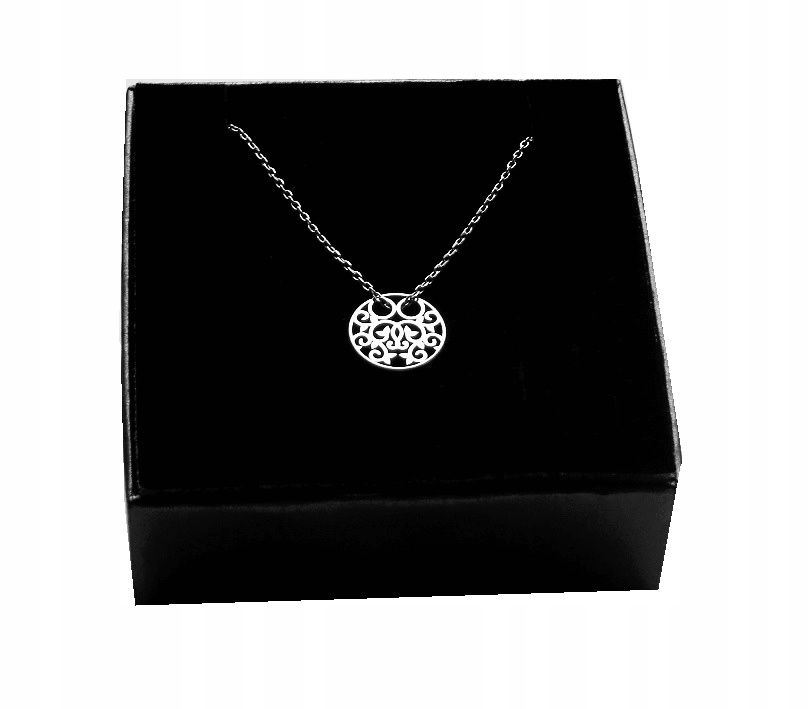 

Srebrny naszyjnik kółko ażurowe srebro 925