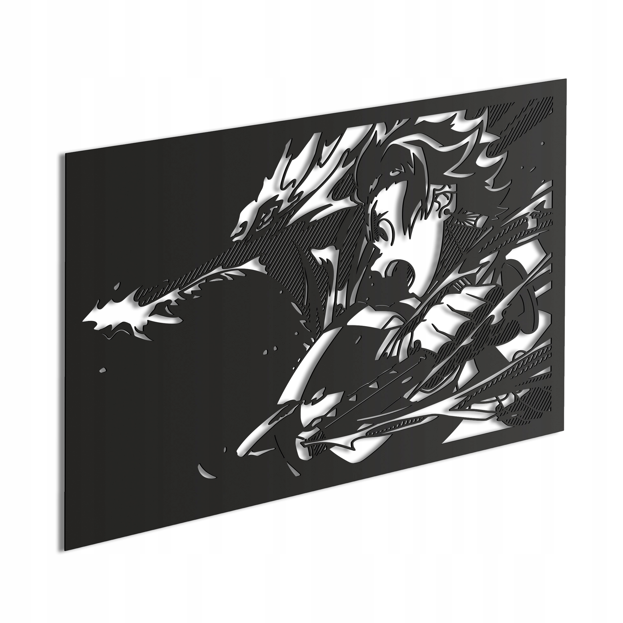 Dřevěný obraz Anime Demon Slayer Tanjiro Meč zabijáka démonů Dárek XL