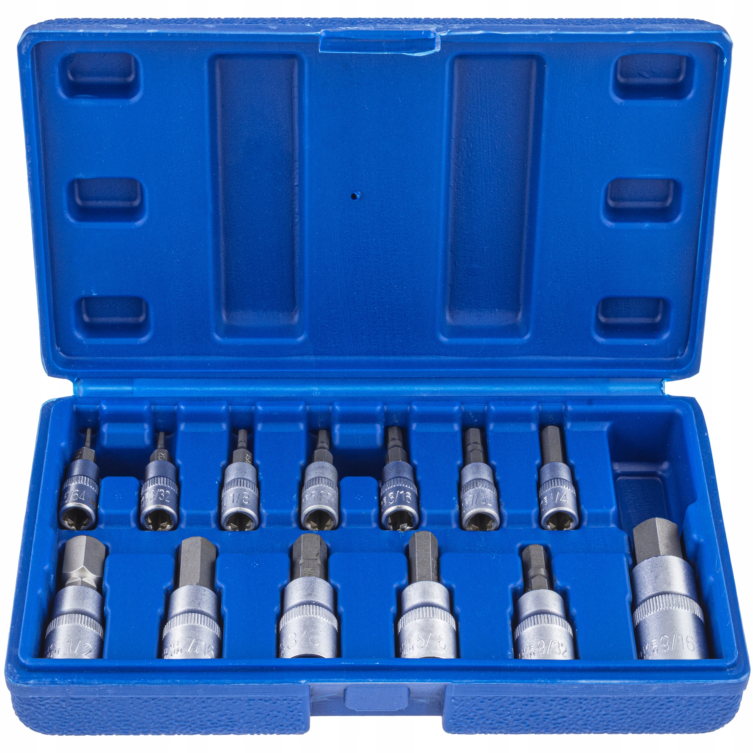 Klucze Nasadowe Nasadki Calowe Hex Sae 1/4 3/8 1/2 Trzpieniowe Crv 13 El,