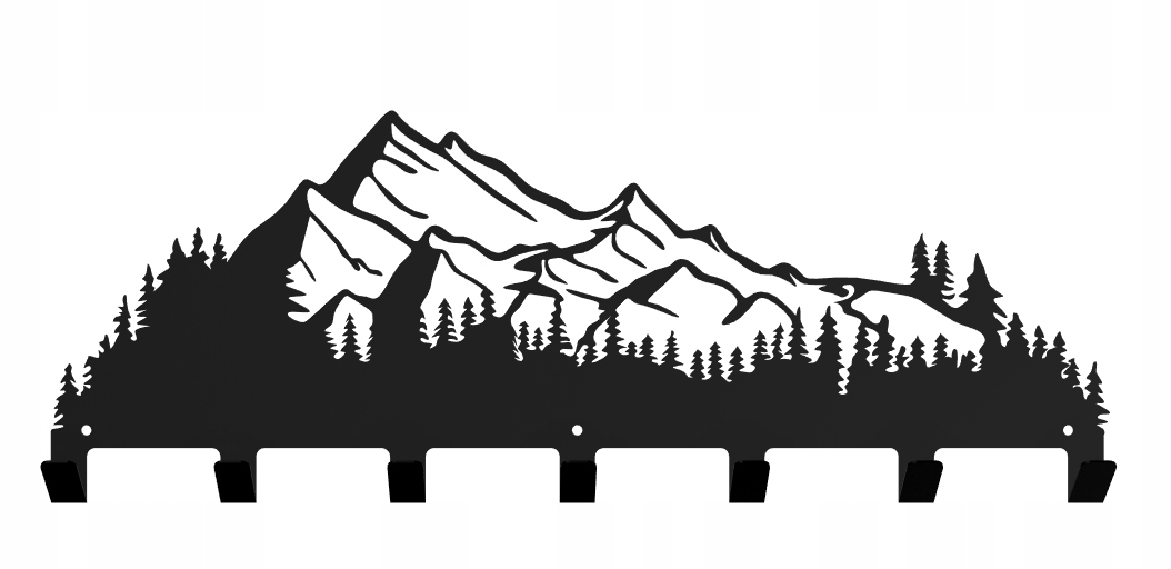 

Wieszak Na Ubrania Ręczniki Góry Las Czarny Loft