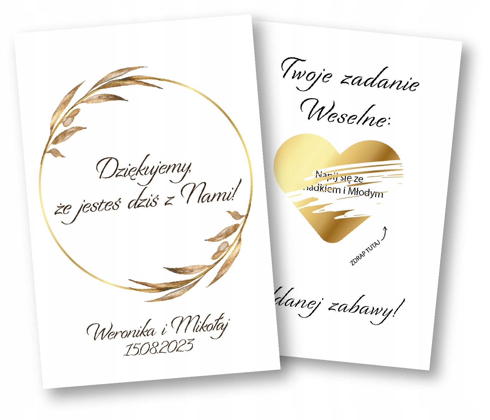 

Zdrapki weselne zadania dla gości 20 sztuk