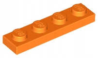 

Lego 3710 płytka 1x4 pomarańczowy 2 szt N