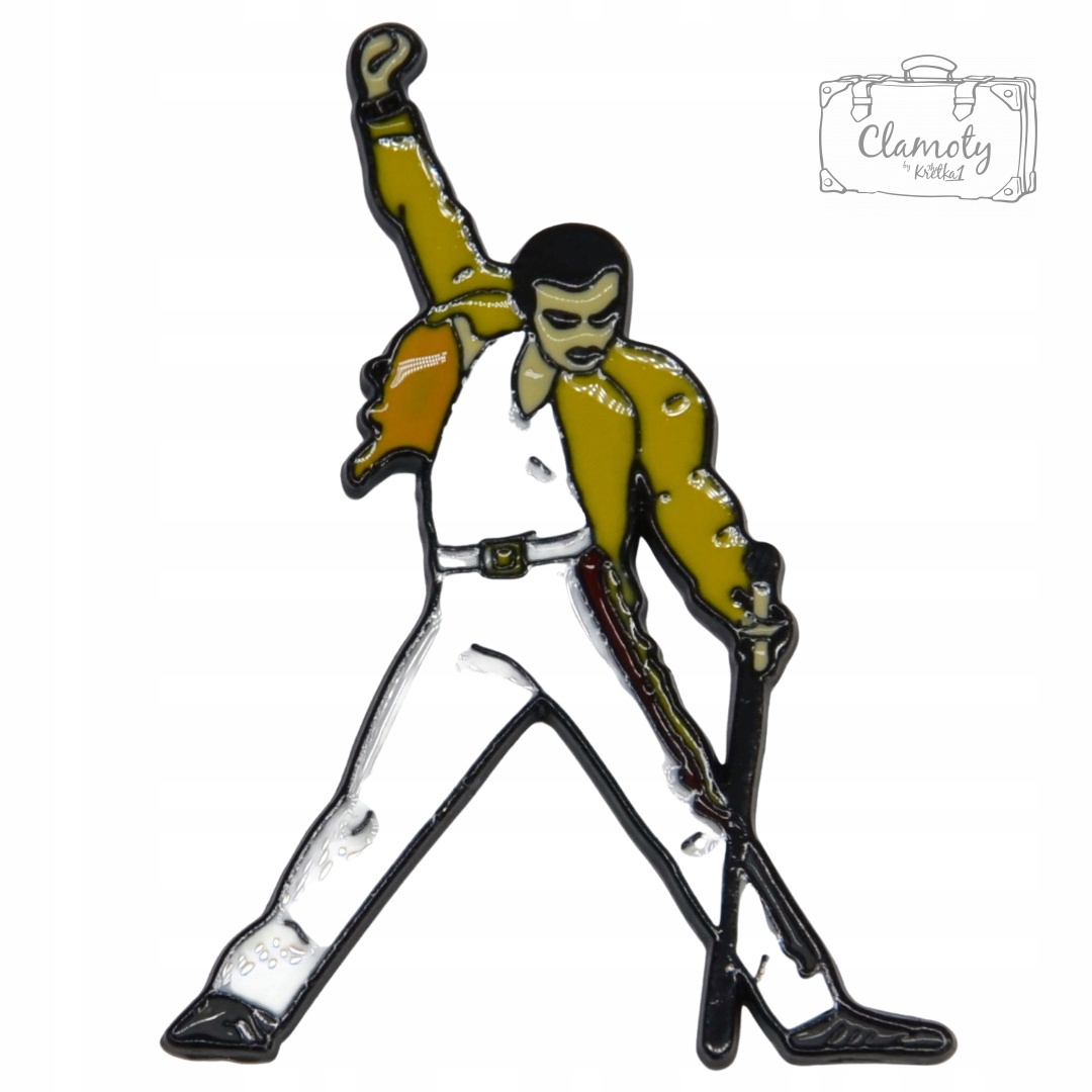

Przypinka Freddie Mercury Mikrofon Metal Pin