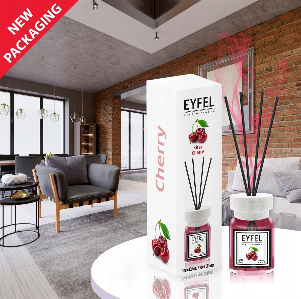 WIŚNIA EYFEL ZAPACHY DO DOMU PATYCZKI 120 ML EAN (GTIN) 6095854212253