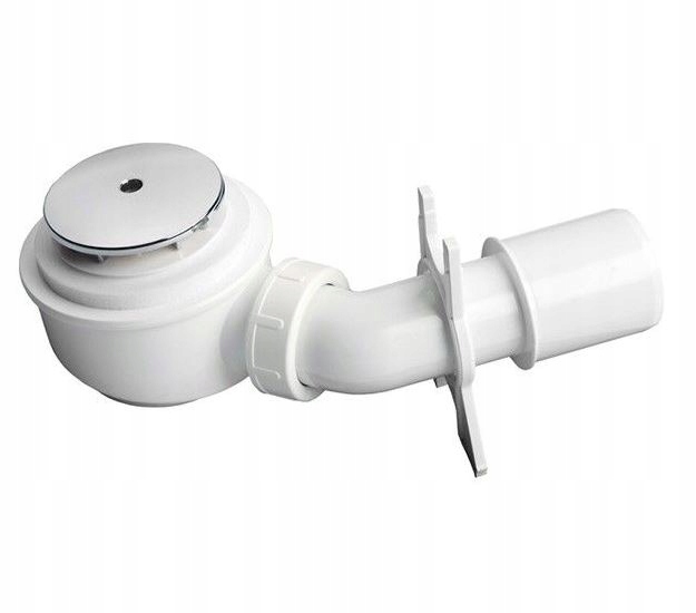 Nízký Sprchový Sifon Fi 50 MM, Chromovaný Odtok Pro Sprchovou Vaničku Kabiny