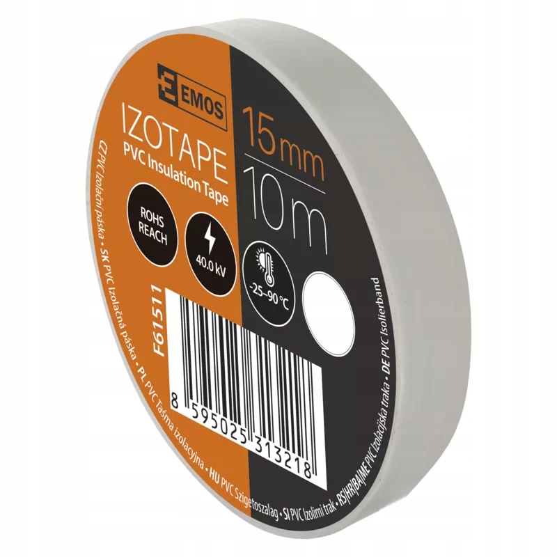 

Taśma izolacyjna Pvc 15mm / 10m biała F61511