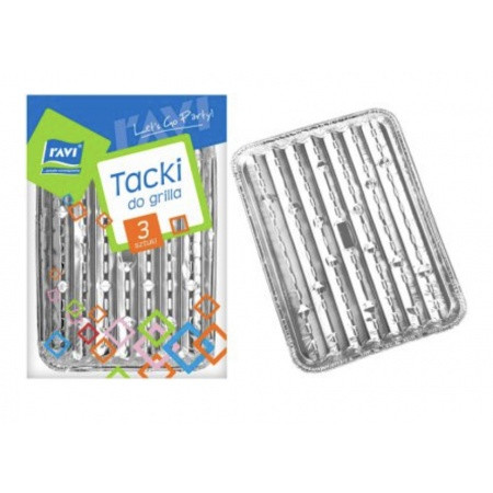 

Aluminiowe Tacki Na Grill Grilla 3szt Metal 28x22